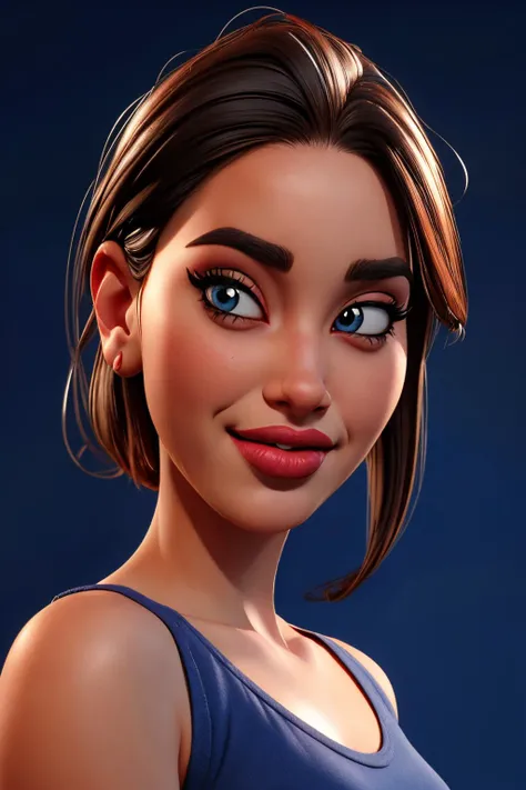 <lora:add_detail:0.5> <lora:copax_charm_eu:0.2> (M4ndyMus3 cartoon character, 3d, photorealistic, masterpiece, best quality, ssao shadows, ambiant occlusion, skin indentation, sub surface scattering), amused, lipstick, upper body, simple background, dark blue background,  <lora:p3r3zstyle_v2:0.7> <lora:M4ndyMus3:0.7>