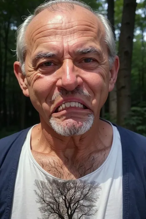 medium photo of bulgarian old man wearing dress flexing in night forest, inverted mouth, natural lighting, detailed skin
<lora:inverted_mouth:1>