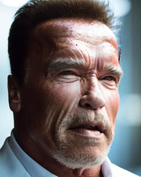 (masterpiece, best quality), Arnold Schwarzenegger (The Expendables movie), close up portrait, 1 man, epic (photo, studio lighting, hard light, sony a7, 50 mm, matte skin, pores, colors, hyperdetailed, hyperrealistic), ultrasharp,  <lora:swarz:0.95>