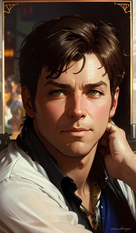 Kyle Katarn portrait by Stanley Artgerm Lau, greg rutkowski, thomas kindkade, alphonse mucha, loish, norman Rockwell