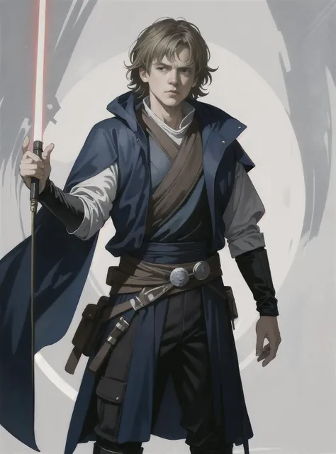 luke skywalker as a dark jedi, concept art