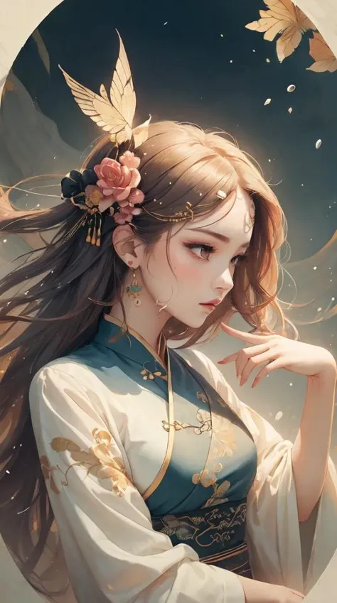 dramatic angle,(fluttered detailed ink splashs), (illustration),(((1 girl))),(long hair),(rain:0.6),(expressionless ,hair ornament:1.4),there is an ancient palace beside the girl,chinese clothes,(focus on), color Ink wash painting,(ink splashing),color splashing,((colorful)),[sketch], Masterpiece,best quality, beautifully painted,highly detailed,(denoising:0.7),[splash ink],yin yang