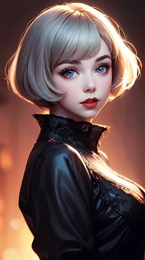 colleen moore 2 2 years old, bob haircut, portrait by stanley artgerm, dramatic lighting, ilya kuvshinov, jjnnjj
