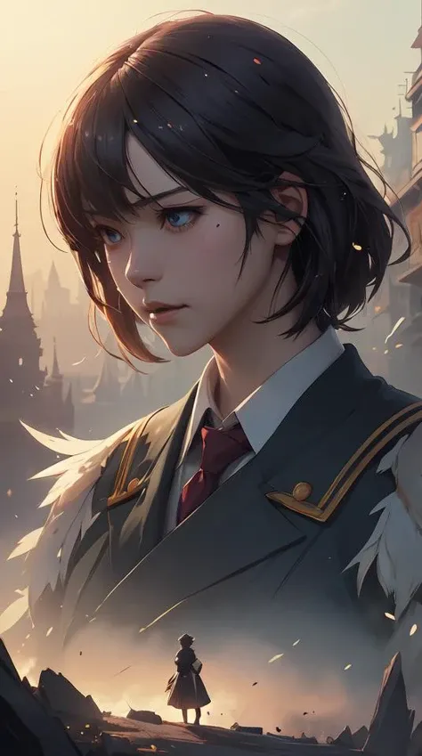 poster for a drama film animation called the midnight telegrapher, delicate features finely detailed perfect art, gapmoe yandere grimdark, trending on pixiv fanbox, painted by greg rutkowski makoto shinkai takashi takeuchi studio ghibli