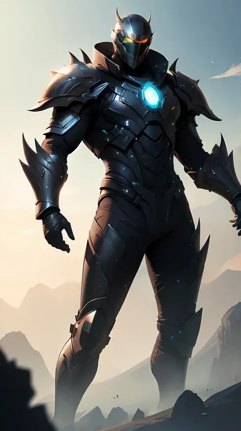 iridescent sinewy smooth muscular male sleek glossy black pearlescent scifi armor with smooth black featureless helmet, by greg rutkowski, mark brookes, tom bagshaw, magali villeneuve, trending on artstation
