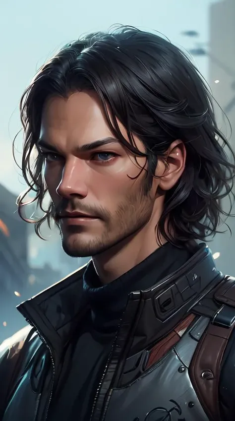 "portrait of jared padalecki by greg rutkowski, young, attractive, highly detailed portrait, scifi, digital painting, artstation, concept art, smooth, sharp foccus ilustration, artstation hq