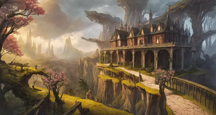 old painting style, colorful, highly detailed, high resolution, ray tracing reflections, dramatic lighting, 8k vibrant colors, detailed acrylic, intricate complexity, soft natural volumetric cinematic perfect light, oil painting,
star \(sky\), landscape, empty, a larger plants, waterfall, claping,small fire, ruin, smoking,warship,a large gunfire,bodies and skull, a lot of widelife,abandoned overgrown castle mansion in a forest, oversaturated, princess tower, gazebo, balcony,
