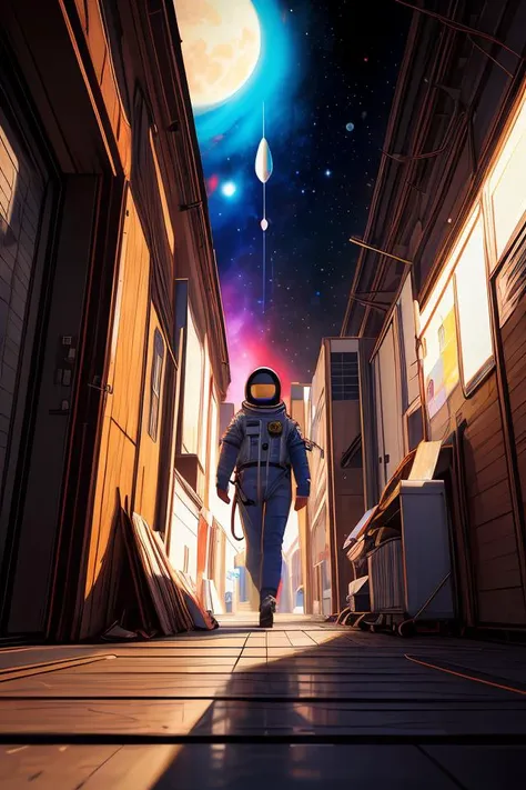 "realistic detailed image of an cosmonaut alone in the tundra next to whale skeleton in the style of Francis Bacon, Surreal, Norman Rockwell and James Jean, Greg Hildebrandt, and Mark Brooks, triadic color scheme, By Greg Rutkowski, in the style of Francis Bacon and Syd Mead and Edward Hopper and Norman Rockwell and Beksinski, open ceiling, highly detailed, painted by Francis Bacon, painted by James Gilleard, surrealism, airbrush, Ilya Kuvshinov, WLOP, Stanley Artgerm, very coherent, art by Takato Yamamoto and James Jean"
abstract dream, space, intricate, grand scale, alone, cinematic film still, insane detail, sharp focus, depth of field, realistic lighting, (realistic perspective), complex, (multiple subjects), 4k HDR,
<lora:add_detail:0.5> <lora:more_details:0.25> <lora:FantasyWorldV1:0.25>