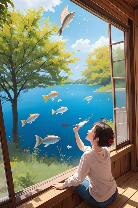 Free poetry interpretation self-expression, Oh mother Are there fish in the trees? Casting their fire, Eating the leaves, Through the window i saw them Flying so free, But I am in here, How can this be?