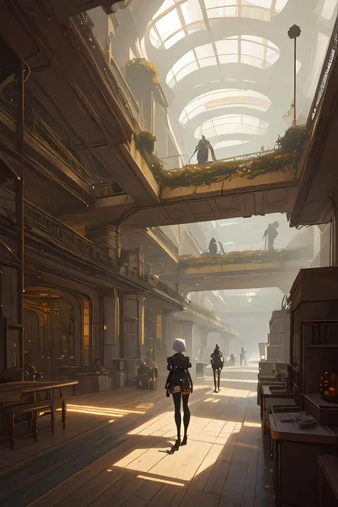 Killy from Blame! :: trending on artstation :: inside of a futuristic building :: by Yoann Lossel