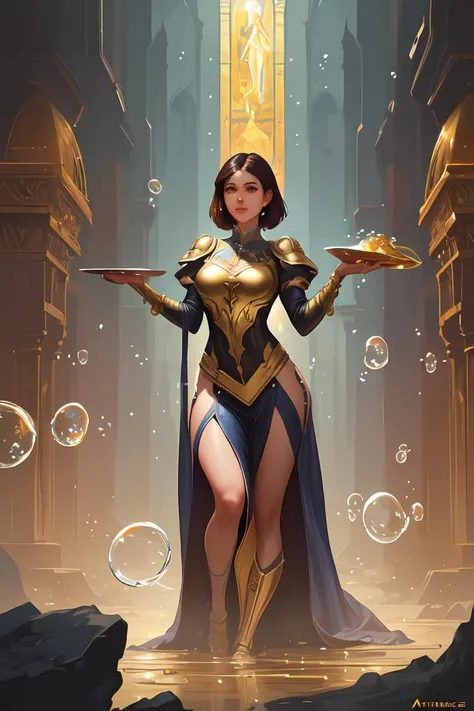 a background matte painting for a high tech science fiction religious room with chambers of bubbling liquid gold intricate digital painting artstation concept art smooth sharp focus illustration, art by artgerm and paul chadeisson and greg rutkowski and alphonse mucha