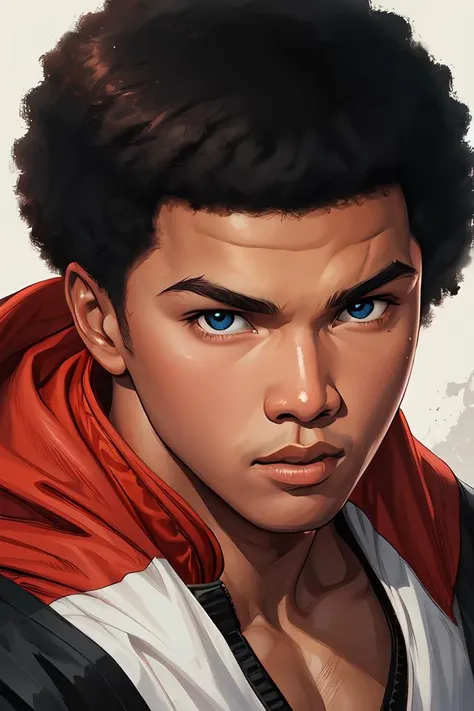 young muhammad ali, manga cover art, detailed color portrait, artstation trending, 8 k, greg rutkowski