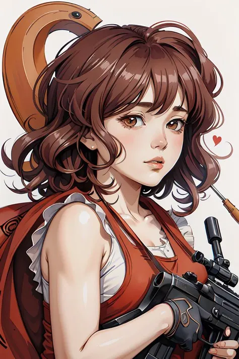 a realistic and atmospheric watercolour fantasy character concept art portrait of a fat adorable dirty chibi duck wearing a wife beater and aiming a rifle, by rebecca guay, michael kaluta, charles vess and jean moebius giraud
