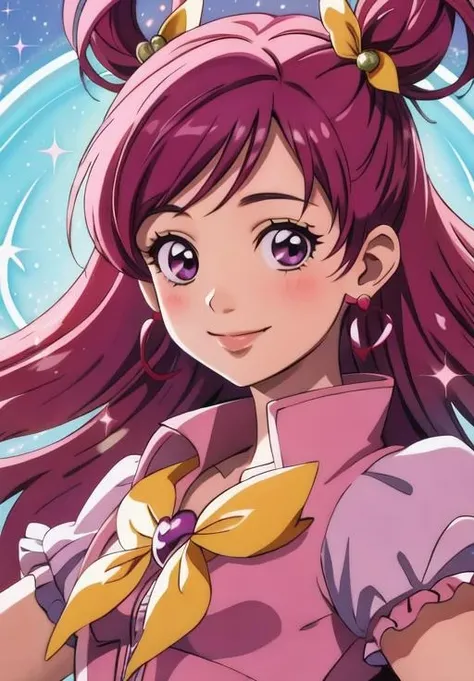 (masterpiece),(best quality:1.0), (ultra highres:1.0), detailed illustration, 8k, anime, 1girl, beautiful anime girl, wearing a pink dress, earrings , intricate details, black eyes, detailed eyes, pink eyeshadow, black hair, detailed hair detailed, highlights on hair, smiling, matte lipstick, perfect lips, beach, sunny, clear sky, clouds anime style, best quality, detailed