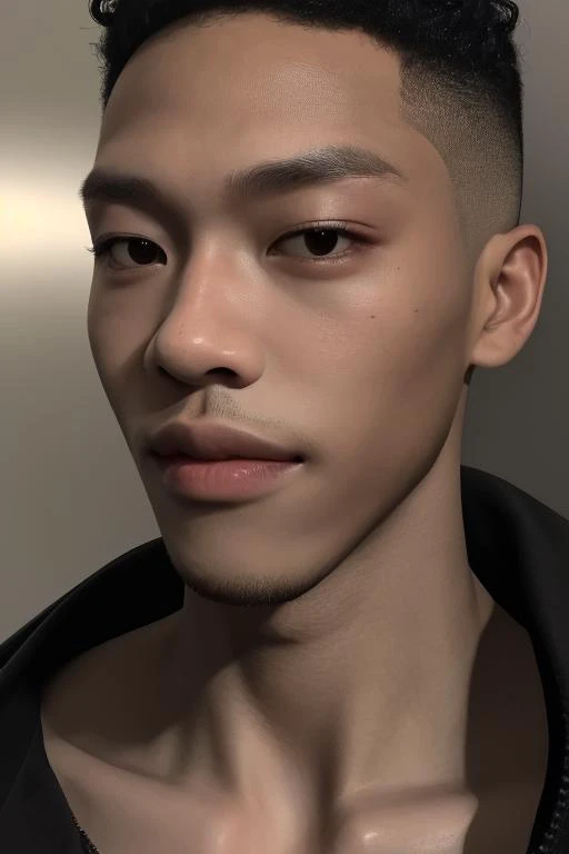 (masterpiece:1.2),(best_quality:1.4),(highres:1.1),(ultra-detailed:1.2),1 man,good_shoulder,fashion_model,model_pose,(black male perm hair),(eye close-up),model,(handsome) <lora:cyw2:0.8>,Clear eyes,Men's Hairstyle,black eyes,