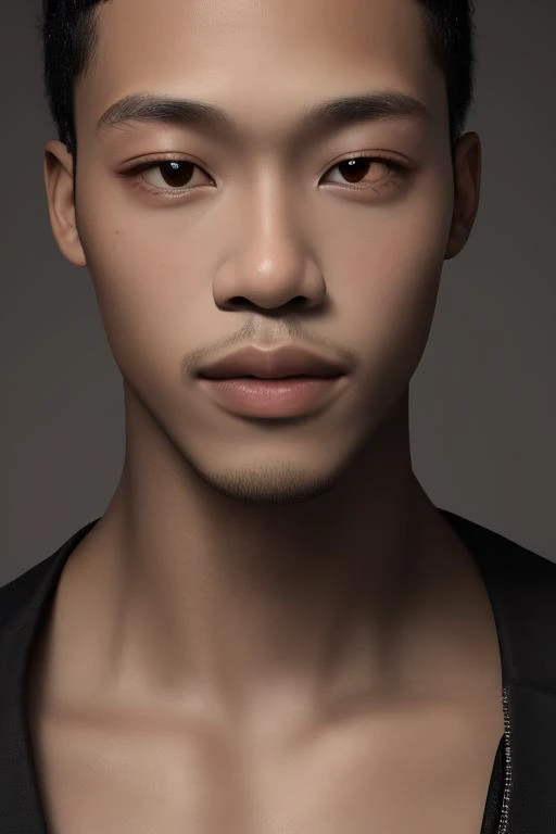 (masterpiece:1.2),(best_quality:1.4),(highres:1.1),(ultra-detailed:1.2),1 man,good_shoulder,fashion_model,model_pose,(black male perm hair),(eye close-up),model,(handsome) <lora:cyw2:0.8>,Clear eyes,Men's Hairstyle,black eyes,