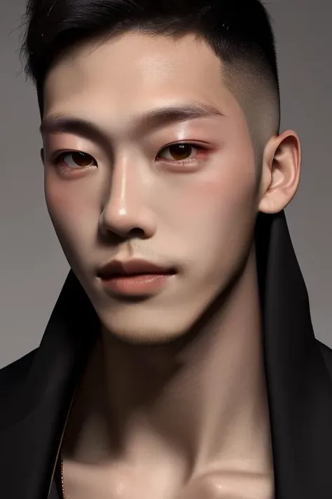 (masterpiece:1.2),(best_quality:1.4),(highres:1.1),(ultra-detailed:1.2),1 man,korean,good_shoulder,fashion_model,model_pose,(black male perm hair),(eye close-up),model,(handsome) <lora:cyw2:0.8>,Clear eyes,Men's Hairstyle,black eyes,