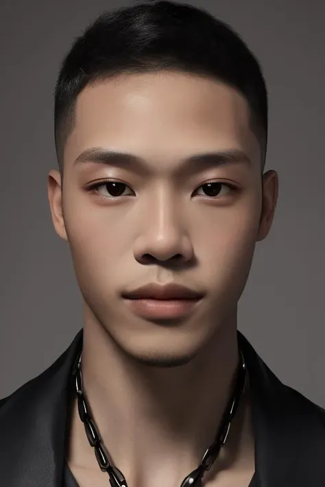 (masterpiece:1.2),(best_quality:1.4),(highres:1.1),(ultra-detailed:1.2),1 man,good_shoulder,fashion_model,model_pose,(black male perm hair),(eye close-up),model,(handsome) <lora:cyw2:0.8>,Clear eyes,Men's Hairstyle,black eyes,