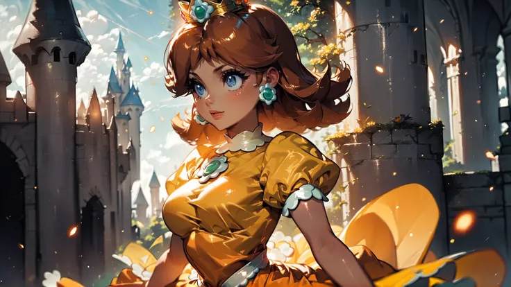 Princess Daisy dark fantasy art style