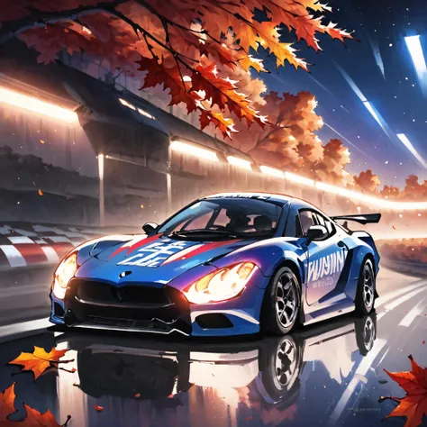 score_9, score_8_up, score_7_up, score_6_up, score_5_up, score_4_up,
race car, decals, night time, country road, leaves, detailed, reflections, speed lines,
<lora:Ink Style SDXL_LoRA_20r_10e_14i_nr32_a16_Pony Diffusion V6 XL:0.8>, volumetric lighting, depth of field, cinematic