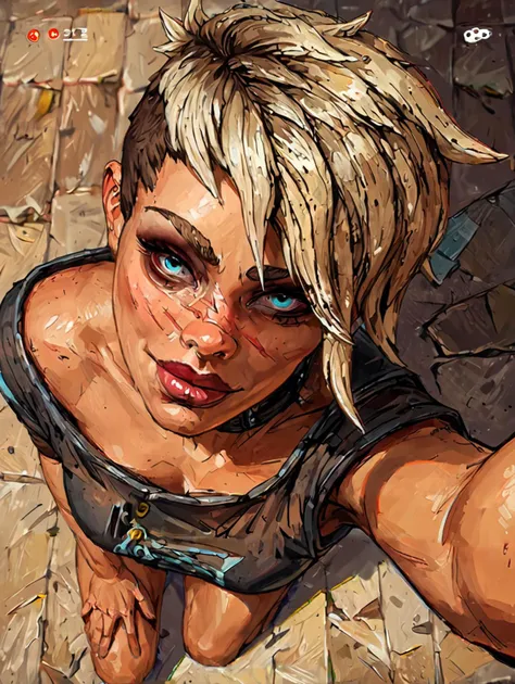 score_9, score_8_up, score_7_up, score_6_up, source_photo, realistic, large lips, looking at viewer, sexy pose, full body, from above, dynamic angle, Tyreen, snapchat, selfie,
<lora:Palette Knife Painting Style LoRA_Pony XL v6:0.7> <lora:TyreenCalypso91:1>