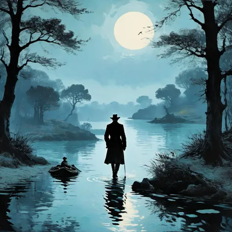 person
amazing Lagoon
charming weather
Ferdinand du Puigaudeau, Tracey Emin, Karl Zerbe
horror-themed . eerie, unsettling, dark, spooky, suspenseful, grim, highly detailed
<lora:Ink Style SDXL_LoRA_20r_10e_14i_nr32_a16_Pony Diffusion V6 XL:1> 20_Ink Style