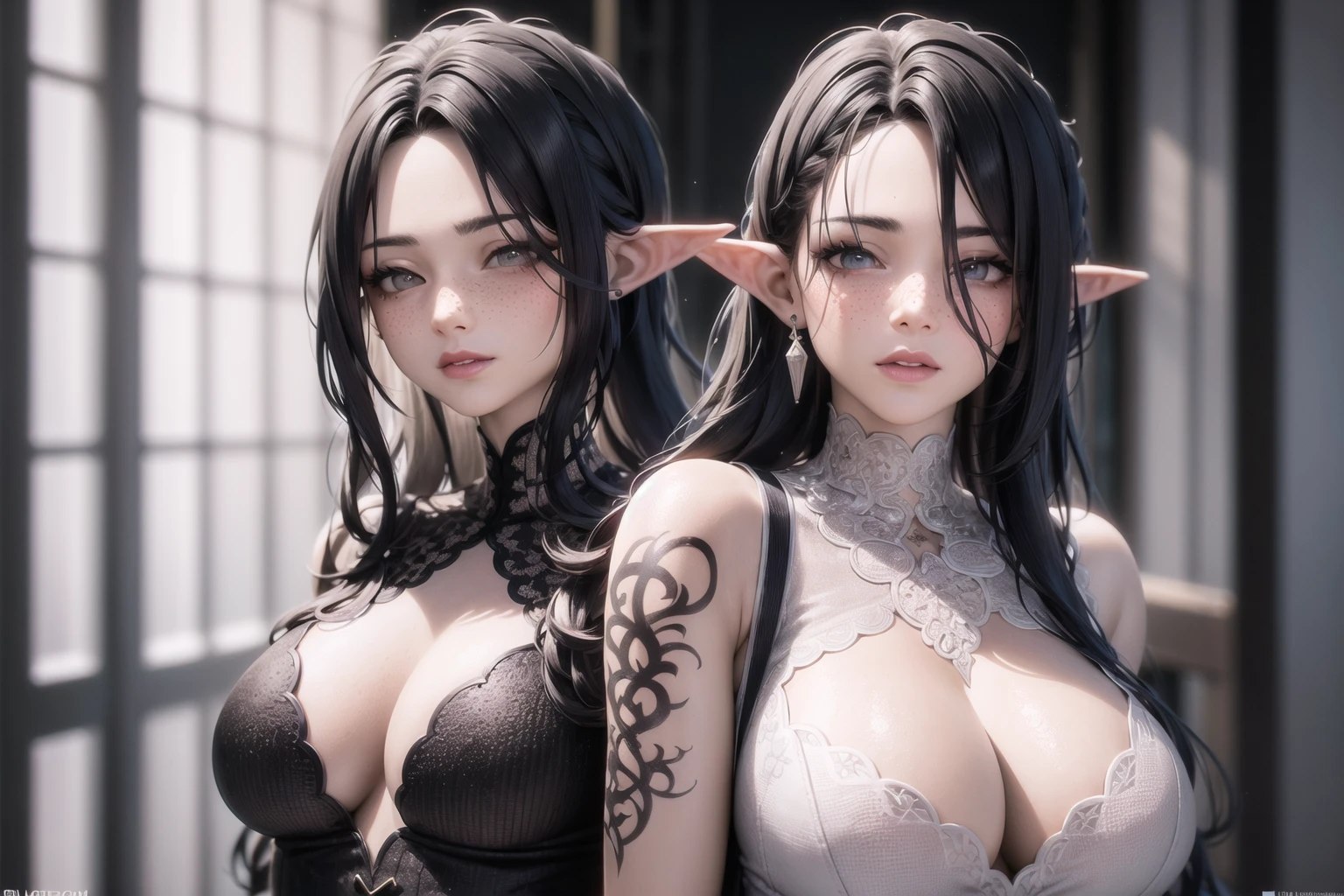 <lora:chao_10:0.3><hypernet:DPG1Rv0003:0.4> <lora:projectunrealengine5_Lora300:0.3>, a [goth |barbarous |mysterious] [mature |young] gothic female with [curvy |thick |tone |curvy |thick |muscle] figure wearing [goth clothes | western clothes |intricate clothes |corset |loose sleeves] mix [dress |frill dress |indicate dress |belt |frill |cotton dress |short dress] and [lustful eye |creepy eyes |beautiful eye] red iris mix [lush lips | perky lips] and with white and black hair mix with light blue streaked hair, long hair [ hair over eye |braid | wavy hair] mix [messy hair |curly hair |messy hair] and [pointy ear |elf ears |long ears] and [star print |flower print] on clothes and wearing [make up |scaly | jewelry] , intricate tattoos, ((asymmetrical pose)), make up, blush, chromatic aberration, illustration
(Gorgeous Professional 3D rendering:1.2) of (Ultrarealistic:1.2),(Relieving:1.2) photorealistic,,best quality,masterpiece,highly detailed,ultra-detailed, RAW, analog style, (a young man:1.4), full plat armor in medieval village, ((high detailed skin, skin details)), sharp focus, volumetric fog, 8k uhd, dslr, high quality, film grain, Fujifilm XT3 no freckles