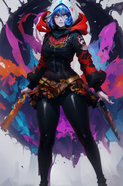 <lora:Chao3:1>, a goth female, [immaculate|intricate|immense] clothe details, detail [background|landscape|field|sun|floral|plants], ([deep eye|beautiful eye|dream iris|star iris|semi-photorealistic iris]),  [vibrant colors|limited colors| abstract colors| hard shadow], [high contrast|conflicting \(light\) values| \(very strong\) rim lighting], [sharp|photorealistic|3D|digital painting] and [2D|anime],[[ (underclothes) [[\(tattoo's\)|\(full body tattoo\)|\(breast tattoo\)] \(painted\) on skin]]], [torn clothes|scratches|mole|makeup|blush|mascara],  
BREAK 
1girl, [muscular|toned|curvy|plump], [large breasts|medium breasts] and sagging breasts, [\(large\) thighs| wide hips|thick thighs|thick lips|plush lips], \(tattoo\) \(below\) clothes, [\(large\) \(open\) jacket \(with\)\(hood\)|shirt|short skirt|legging|belt],  [skirt|frill|dress], detail face, detail eye,