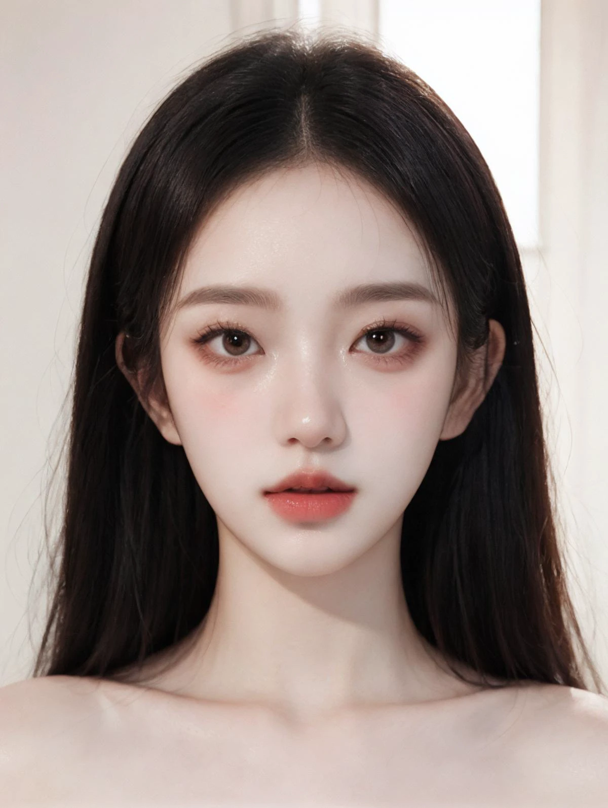 ( perfect_photography.txt:1.2)
1girl,symmetrical face, cute,oval face, narrow nose|small mouth, center to face,Various pose, seductive appearance, squinting his eyes, lascivious expression, doe-eyed, hazy gaze, full head, (dark background:0.7), Soft lighting,Soft visuals,
<lora:leco_pale_skin_last:-2.5> <lora:epiCRealismHelper:1>
<lora:Face Asian Aesthetics:0.3> <lora:eGirlMakeup:0.5> <lora:lihui4JXK-b2-bf16-128-128-1-re1-ep3-768-DA-5015fix:1>