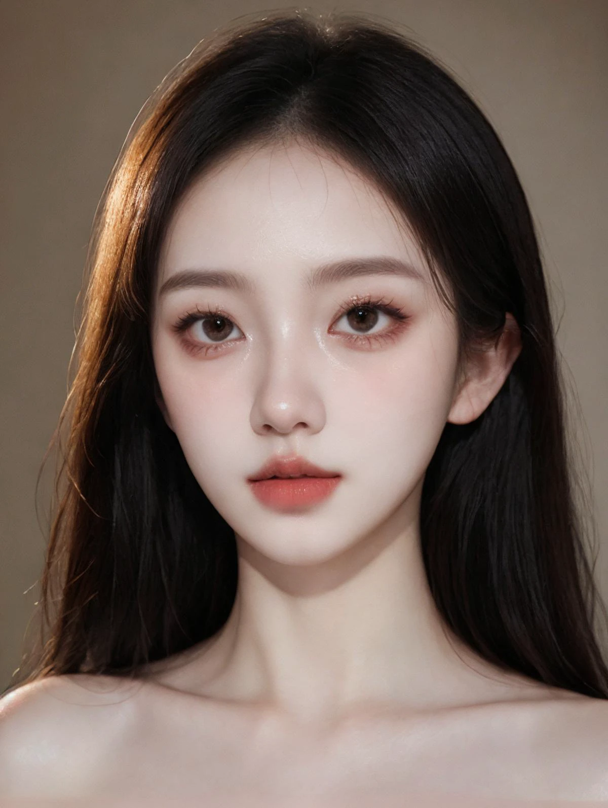 ( perfect_photography.txt:1.2)
1girl,symmetrical face, cute,oval face, narrow nose|small mouth, center to face,Various pose, seductive appearance, squinting his eyes, lascivious expression, doe-eyed, hazy gaze, full head, (dark background:0.7), Soft lighting,Soft visuals,
<lora:leco_pale_skin_last:-2.5> <lora:epiCRealismHelper:1>
<lora:Face Asian Aesthetics:0.3> <lora:eGirlMakeup:0.5> <lora:lihui4JXK-b2-bf16-128-128-1-re1-ep3-768-DA-5015fix:1>