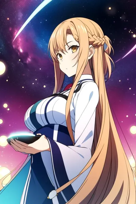 masterpiece, best quality, sketch, 1girl,<lora:asuna_(sao)_v1:0.65>, aaasuna, long hair, brown hair, braid, brown eyes, solo, looking at viewer, upper body, , anime coloring, , Space Mage, (VR Architectural Design Visualization,Cork Flooring Brownian motion,Flowing,Straight lines,Liquid crystal,Bioluminescent Forests,Torus magic:1.0) Control over quantum particles and reality, Nanopunk, , <lora:shokugeki_no_souma_style:0.74>, shokugeki_no_souma_style