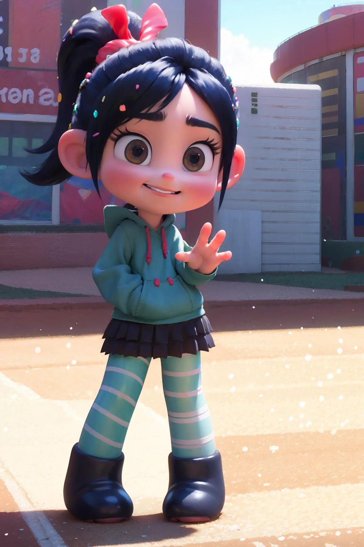 (best quality, masterpiece:1.2), photon mapping, radiosity, physically-based rendering, best quality,NSFW,highly detailed,1girl, vane, cute, (((short legs))), full body,outdoors, street, snow, smile,
<lora:vanev9-final:0.9>