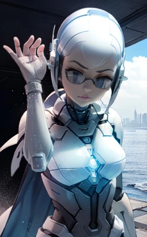 1girl, cape, saltbaememe, salt, sunglasses, <lora:SaltBaeMeme:1>, <lora:futurediffusion:0.8>