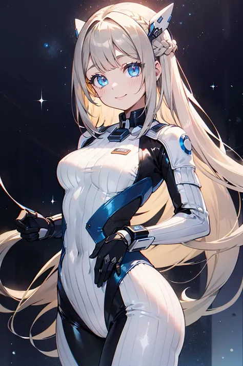 <lora:AstroBabes:1> sexy_scifi, wearing sexy_scifi, silver space costume, shiny clothes, (silver clothes:1.35), metalic clothes, sexy space suit,, ultra detailed, masterpiece, best quality, aesthetic, detailed,, solo, soft smile, light smile,
katya1, 1girl, blue eyes, very long hair, blonde hair, long blonde hair, french braid, bangs, medium breasts,