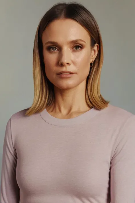 headshot, woman in a black long-sleeved t-shirt, soft colors, masterpiece, high quality, (high detailed skin:1.1)
<lora:kristen_bell_lora_v01:1> 80ktbl