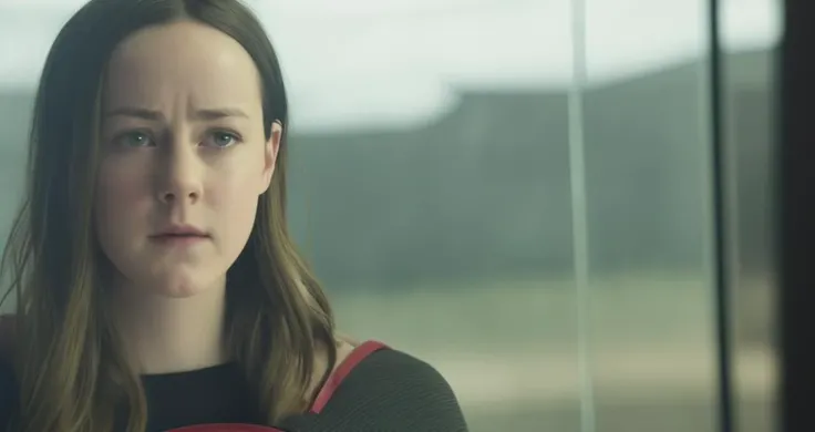 Movie still of gretchenross person playing the roll of Supergirl in a new Marvel movie series. Sharp, crisp footage, 4k, hollywood film grain.