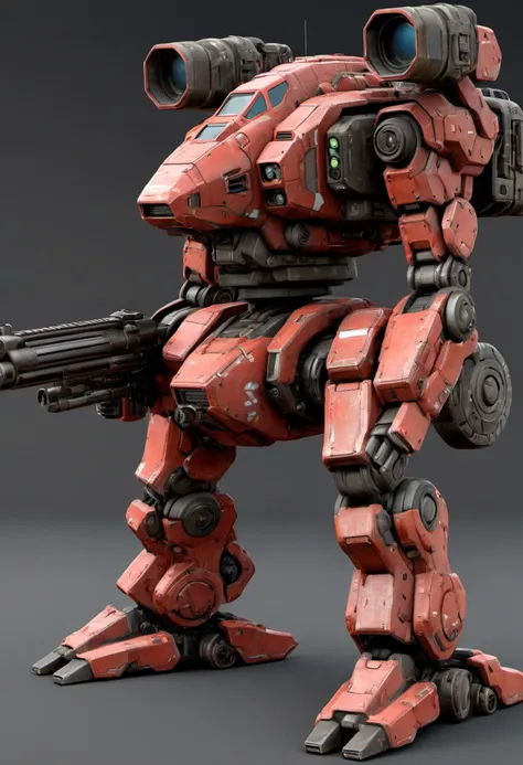 3d model, 8k, masterpiece, sidelighting, hdr, high definition, (BATTLETECH:0.6), (mech), robot, a heavy mech, hawken, full body, holding gun, glowing ,<lora:srdxl_v1_5g:0.8>, high resolution, beautiful, highest quality, masterpiece, highly detailed