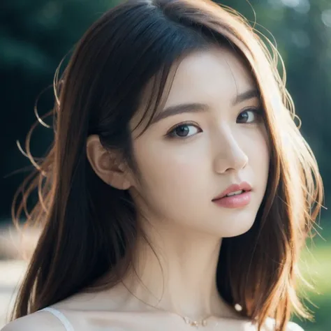 (goddess-like happiness:1.2), Kpop idol, full body, floating hairs, brown eyes, (RAW photo:1.2), (photorealistic:1.4), (masterpiece:1.3), (intricate details:1.2), naked, beautiful detailed, (detailed eyes), (detailed facial features), (25 years old female), petite, small breasts, narrow waist, (looking_at_viewer:1.4), from_front, slim_legs, (best quality:1.4), (ultra highres:1.2), cinema light, outdoors, (extreme detailed illustration), (lipgloss, eyelashes, best quality, ultra highres, depth of field, caustics, Broad lighting, natural shading, 85mm, f/1.4, ISO 200, 1/160s:0.75), (RAW photo, best quality), (realistic, photo-realistic:1.3), best quality ,masterpiece, an extremely delicate and beautiful, extremely detailed ,CG ,unity ,8k wallpaper, Amazing, finely detail, masterpiece, best quality, extremely detailed CG unity 8k wallpaper, absurdres, incredibly absurdres, huge filesize , ultra-detailed, highres, extremely detailed, pureerosface_v1, beautiful detailed girl, extremely detailed eyes and face, beautiful detailed eyes, light on face, looking at viewer, straight-on, staring, collarbone, bare shoulders, longeyelashes, lace ,lace trim,