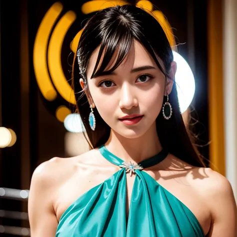 (goddess-like happiness:1.2), Kpop idol, floating hairs, (RAW photo:1.2), (photorealistic:1.4), (masterpiece:1.3), (intricate details:1.2), delicate, beautiful detailed, (detailed eyes), (detailed facial features), (25 years old female), petite, small breasts, narrow waist, (looking_at_viewer:1.4), from_front, big circle earrings, slim_legs, (best quality:1.4), (ultra highres:1.2), cinema light, outdoors, (extreme detailed illustration), (lipgloss, eyelashes, best quality, ultra highres, depth of field, caustics, Broad lighting, natural shading, 85mm, f/1.4, ISO 200, 1/160s:0.75), close-up, cropped shoulders