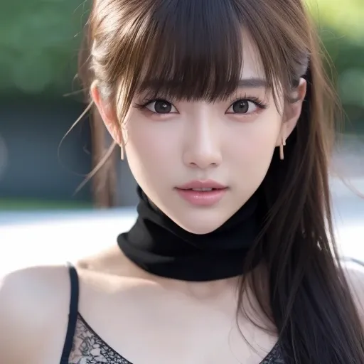 (goddess-like happiness:1.2), Kpop idol, 20 years old, brown eyes, ponytail, (RAW photo:1.2), (photorealistic:1.4), (masterpiece:1.3), (intricate details:1.2), delicate, beautiful detailed, (detailed eyes), (detailed facial features), (turtleneck sweater), petite, small breasts, narrow waist, (looking_at_viewer:1.2), big circle earrings, slim_legs, (skinny), (best quality:1.4), (ultra highres:1.2), cinema light, outdoors, (extreme detailed illustration), (lipgloss, eyelashes, best quality, ultra highres, depth of field, caustics, Broad lighting, natural shading, 85mm, f/1.4, ISO 200, 1/160s:0.75), dynamic pose, <lora:TWbabe4:0.6>