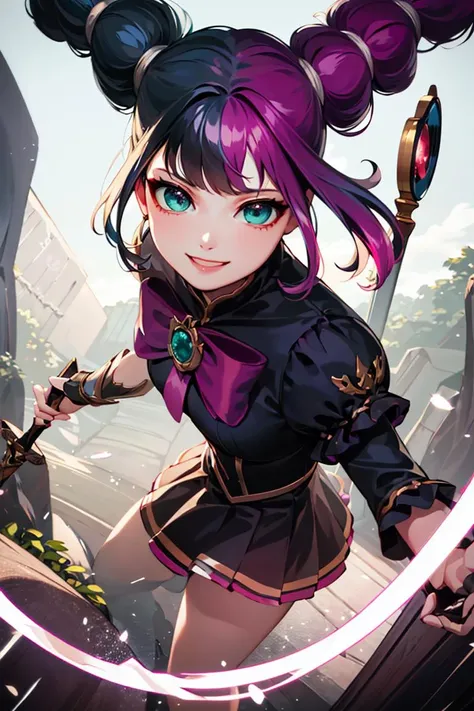 ((masterpiece,best quality)), absurdres,
<lora:Lylia_ML:0.9>, Lylia_ML,
solo,  smug, smiling, looking at viewer, cowboy shot,
magic forest in background, cinematic composition, dynamic pose,