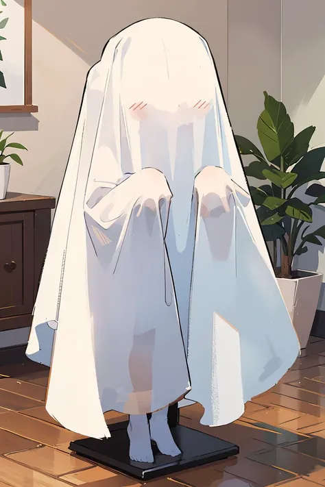 (masterpiece, best quality), 1girl, <lora:ghost_costume_faceless:1> faceless, ghost_costume