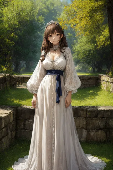 1girl, solo, Loose-fitting ankle-length gown made of lightweight linen in muted forest green, featuring a high waistline and wide sleeves, Superwoman, Short, Lean, Triangular Face, Fair Skin, Red Hair, Blue Eyes with Green Flecks, [[Curved Nose]], Pouty Lips, Prominent Chin, Long Hair, Fine Hair, Braided Updo, soft breasts, Hoop earrings, golden matte lipstick, Inverted position with forearms and crown of the head on the ground, Stately medieval manor surrounded by manicured gardens and a tranquil moat, smug, happy, :D , breathtaking, intricate details, absurdres, highres, ultra detailed, highest quality, amazing details, <lora:add_detail:0.7> <lora:GoodHands-beta2:1>