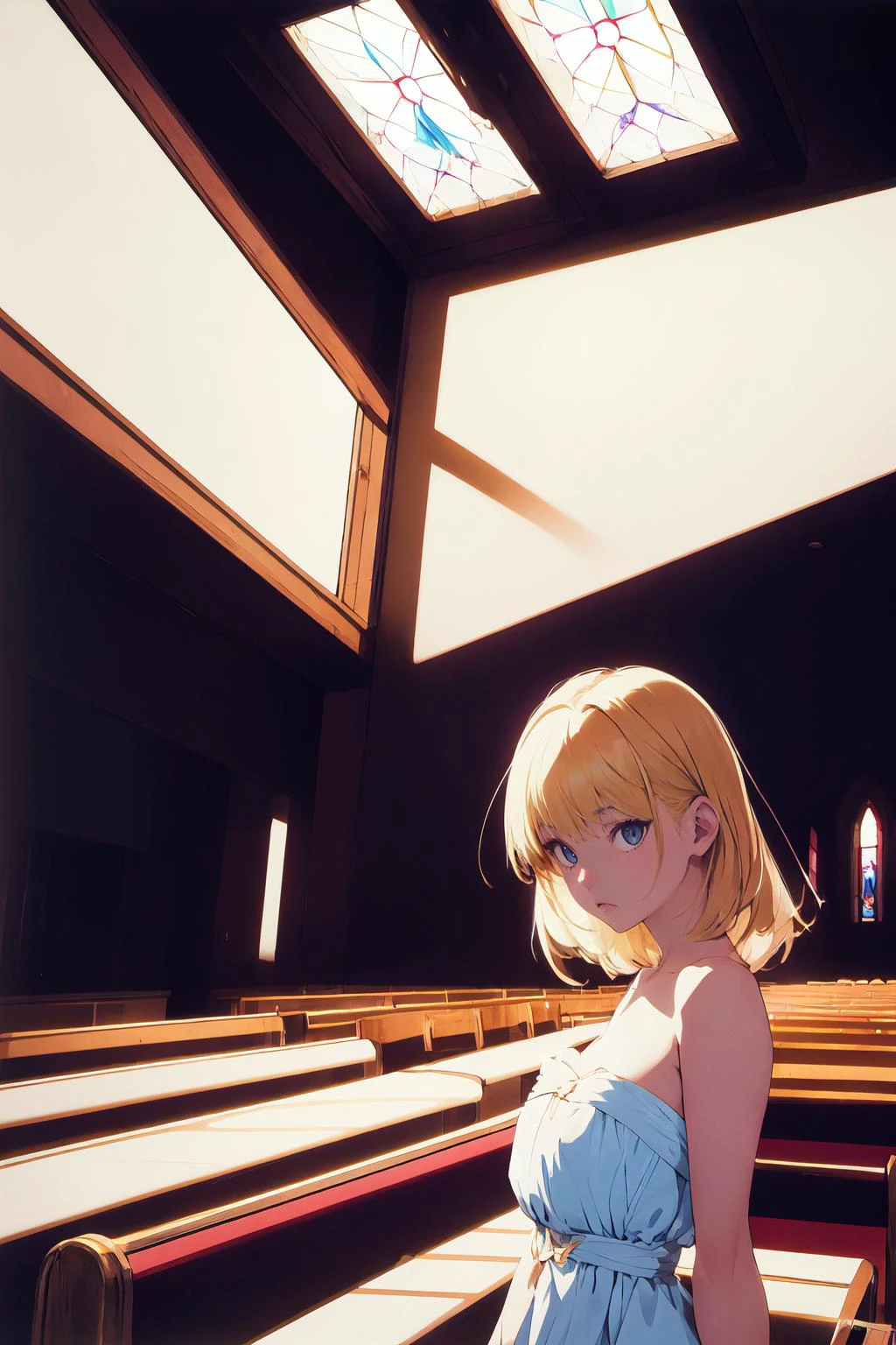 1girl blonde Caucasian
dramatic lighting
shadow
windows
church
Daido Moriyama
( masterpiece, photorealistic ) (best quality)