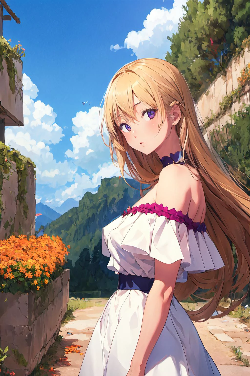 1girl blonde Caucasian
mature
off shoulder
god light
BREAK
butterflies
wind
Miho Hirano
perspective
( masterpiece, ) (best quality)