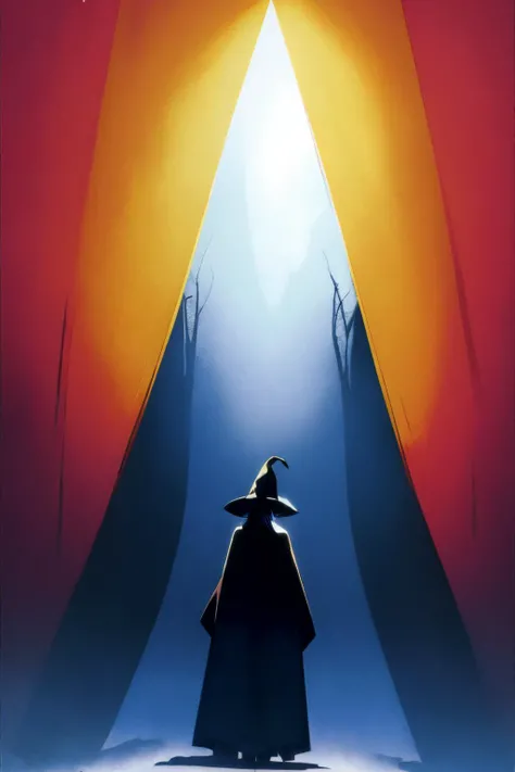 1 woman
witch
cloak
robe
best shadow
 dramatic lighting
Eyvind Earle