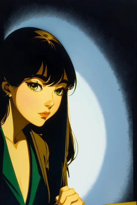 1 woman
beautiful
sitting
closeup
best shadow
reflections
dramatic lighting
Eyvind Earle