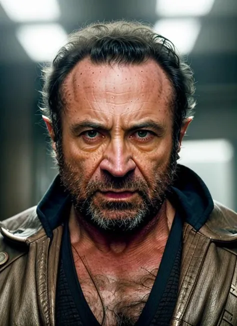 close up RAW photo of bh1, man, solo, wearing an x-men wolverine costume, detailed textures, sharp focus, ultra high pixel detail, absurdres, cinematic, intricate, cinematic light, concept art, art station, realistic, movie scene, cinematic, high quality, craig mullins and wayne barlowe style, full colors, incredibly detailed, 4k, 8k, <lora:BobHoskins-08:1>