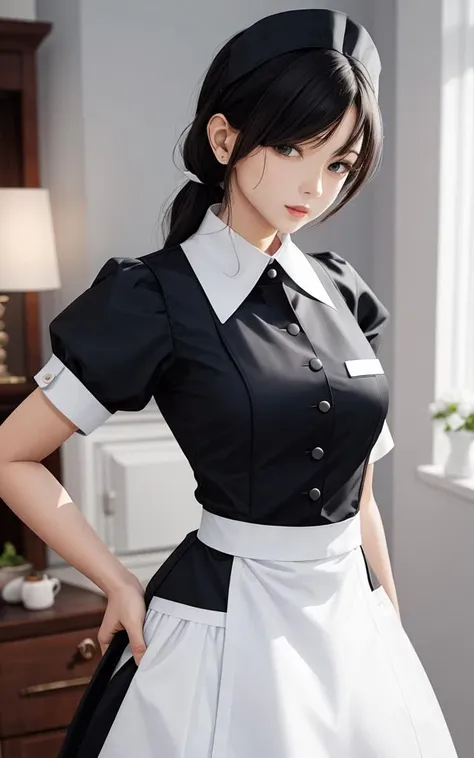 woman, maid uniform