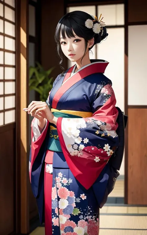 woman, kimono